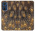 W3691 Gold Peacock Feather Funda Carcasa Case y Caso Del Tirón Funda para Motorola Edge 30