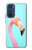 W3708 Pink Flamingo Funda Carcasa Case y Caso Del Tirón Funda para Motorola Edge 30