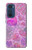 W3710 Pink Love Heart Funda Carcasa Case y Caso Del Tirón Funda para Motorola Edge 30