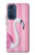 W3805 Flamingo Pink Pastel Funda Carcasa Case y Caso Del Tirón Funda para Motorola Edge 30