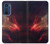 W3897 Red Nebula Space Funda Carcasa Case y Caso Del Tirón Funda para Motorola Edge 30