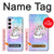 W3256 Cute Unicorn Cartoon Funda Carcasa Case y Caso Del Tirón Funda para Samsung Galaxy S23