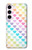 W3499 Colorful Heart Pattern Funda Carcasa Case y Caso Del Tirón Funda para Samsung Galaxy S23