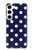 W3533 Blue Polka Dot Funda Carcasa Case y Caso Del Tirón Funda para Samsung Galaxy S23