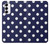 W3533 Blue Polka Dot Funda Carcasa Case y Caso Del Tirón Funda para Samsung Galaxy S23