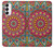 W3694 Hippie Art Pattern Funda Carcasa Case y Caso Del Tirón Funda para Samsung Galaxy S23