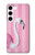 W3805 Flamingo Pink Pastel Funda Carcasa Case y Caso Del Tirón Funda para Samsung Galaxy S23