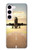 W3837 Airplane Take off Sunrise Funda Carcasa Case y Caso Del Tirón Funda para Samsung Galaxy S23