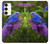 W1565 Bluebird of Happiness Blue Bird Funda Carcasa Case y Caso Del Tirón Funda para Samsung Galaxy S23 Plus