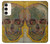 W3359 Vincent Van Gogh Skull Funda Carcasa Case y Caso Del Tirón Funda para Samsung Galaxy S23 Plus