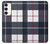 W3452 Plaid Fabric Pattern Funda Carcasa Case y Caso Del Tirón Funda para Samsung Galaxy S23 Plus