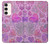 W3710 Pink Love Heart Funda Carcasa Case y Caso Del Tirón Funda para Samsung Galaxy S23 Plus