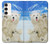 W3794 Arctic Polar Bear and Seal Paint Funda Carcasa Case y Caso Del Tirón Funda para Samsung Galaxy S23 Plus