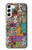 W3879 Retro Music Doodle Funda Carcasa Case y Caso Del Tirón Funda para Samsung Galaxy S23 Plus