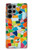 W3391 Abstract Art Mosaic Tiles Graphic Funda Carcasa Case y Caso Del Tirón Funda para Samsung Galaxy S23 Ultra