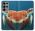 W3497 Green Sea Turtle Funda Carcasa Case y Caso Del Tirón Funda para Samsung Galaxy S23 Ultra