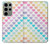 W3499 Colorful Heart Pattern Funda Carcasa Case y Caso Del Tirón Funda para Samsung Galaxy S23 Ultra