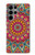 W3694 Hippie Art Pattern Funda Carcasa Case y Caso Del Tirón Funda para Samsung Galaxy S23 Ultra