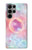 W3709 Pink Galaxy Funda Carcasa Case y Caso Del Tirón Funda para Samsung Galaxy S23 Ultra