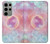 W3709 Pink Galaxy Funda Carcasa Case y Caso Del Tirón Funda para Samsung Galaxy S23 Ultra