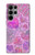 W3710 Pink Love Heart Funda Carcasa Case y Caso Del Tirón Funda para Samsung Galaxy S23 Ultra