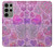 W3710 Pink Love Heart Funda Carcasa Case y Caso Del Tirón Funda para Samsung Galaxy S23 Ultra