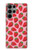 W3719 Strawberry Pattern Funda Carcasa Case y Caso Del Tirón Funda para Samsung Galaxy S23 Ultra