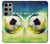 W3844 Glowing Football Soccer Ball Funda Carcasa Case y Caso Del Tirón Funda para Samsung Galaxy S23 Ultra