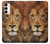 W2870 Lion King of Beasts Funda Carcasa Case y Caso Del Tirón Funda para Samsung Galaxy A14 5G