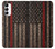 W3804 Fire Fighter Metal Red Line Flag Graphic Funda Carcasa Case y Caso Del Tirón Funda para Samsung Galaxy A14 5G