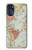 W3418 Vintage World Map Funda Carcasa Case y Caso Del Tirón Funda para Motorola Moto G 5G (2023)