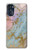 W3717 Rose Gold Blue Pastel Marble Graphic Printed Funda Carcasa Case y Caso Del Tirón Funda para Motorola Moto G 5G (2023)