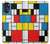 W3814 Piet Mondrian Line Art Composition Funda Carcasa Case y Caso Del Tirón Funda para Motorola Moto G 5G (2023)