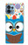 W2521 Cute Nerd Owl Cartoon Funda Carcasa Case y Caso Del Tirón Funda para Motorola Edge+ (2023), X40, X40 Pro, Edge 40 Pro