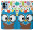 W2521 Cute Nerd Owl Cartoon Funda Carcasa Case y Caso Del Tirón Funda para Motorola Edge+ (2023), X40, X40 Pro, Edge 40 Pro