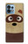 W2825 Cute Cartoon Raccoon Funda Carcasa Case y Caso Del Tirón Funda para Motorola Edge+ (2023), X40, X40 Pro, Edge 40 Pro