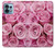 W2943 Pink Rose Funda Carcasa Case y Caso Del Tirón Funda para Motorola Edge+ (2023), X40, X40 Pro, Edge 40 Pro