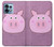 W3269 Pig Cartoon Funda Carcasa Case y Caso Del Tirón Funda para Motorola Edge+ (2023), X40, X40 Pro, Edge 40 Pro