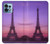 W3447 Eiffel Paris Sunset Funda Carcasa Case y Caso Del Tirón Funda para Motorola Edge+ (2023), X40, X40 Pro, Edge 40 Pro