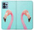 W3708 Pink Flamingo Funda Carcasa Case y Caso Del Tirón Funda para Motorola Edge+ (2023), X40, X40 Pro, Edge 40 Pro