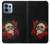 W3753 Dark Gothic Goth Skull Roses Funda Carcasa Case y Caso Del Tirón Funda para Motorola Edge+ (2023), X40, X40 Pro, Edge 40 Pro