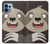 W3855 Sloth Face Cartoon Funda Carcasa Case y Caso Del Tirón Funda para Motorola Edge+ (2023), X40, X40 Pro, Edge 40 Pro