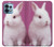 W3870 Cute Baby Bunny Funda Carcasa Case y Caso Del Tirón Funda para Motorola Edge+ (2023), X40, X40 Pro, Edge 40 Pro