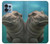 W3871 Cute Baby Hippo Hippopotamus Funda Carcasa Case y Caso Del Tirón Funda para Motorola Edge+ (2023), X40, X40 Pro, Edge 40 Pro