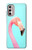 W3708 Pink Flamingo Funda Carcasa Case y Caso Del Tirón Funda para Motorola Moto G Stylus 4G (2022)