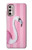 W3805 Flamingo Pink Pastel Funda Carcasa Case y Caso Del Tirón Funda para Motorola Moto G Stylus 4G (2022)