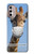 W3806 Funny Giraffe Funda Carcasa Case y Caso Del Tirón Funda para Motorola Moto G Stylus 4G (2022)