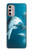 W3878 Dolphin Funda Carcasa Case y Caso Del Tirón Funda para Motorola Moto G Stylus 4G (2022)