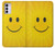 W1146 Yellow Sun Smile Funda Carcasa Case y Caso Del Tirón Funda para Motorola Moto G42