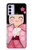 W3042 Japan Girl Hina Doll Kimono Sakura Funda Carcasa Case y Caso Del Tirón Funda para Motorola Moto G42